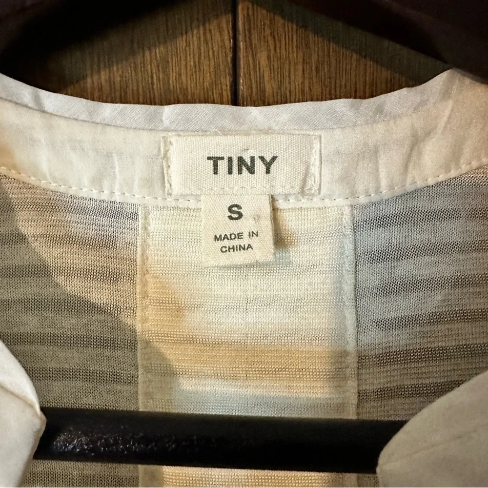 Anthropologie Tiny Sequin Placket Button Down Top Ivory Cream Embroidered Sz S - Picture 11 of 13